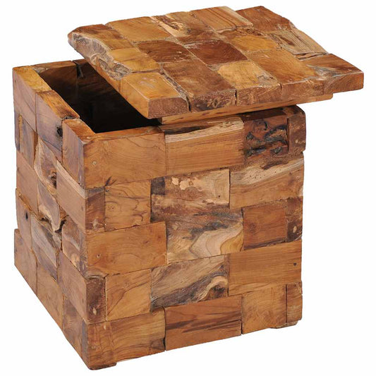 Stool | Natural wood | Solid teak wood | Compact | Stool | Square