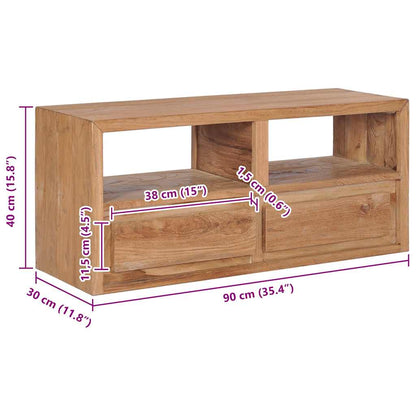 282848 vidaXL TV Cabinet 90x30x40 cm Solid Teak Wood