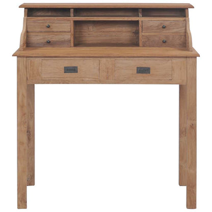 282851 vidaXL Desk 90x50x100 cm Solid Teak Wood