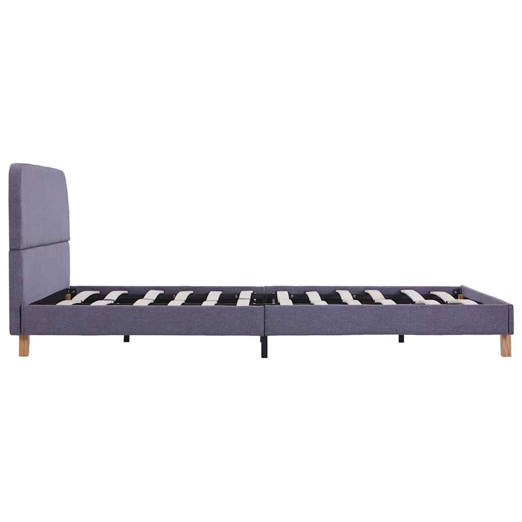 Bed Frame without Mattress Light Grey Fabric 135x190 cm Double