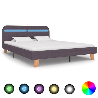 Bed Frame | Taupe | Iron | King | Adjustable Armrests | Bed Frame