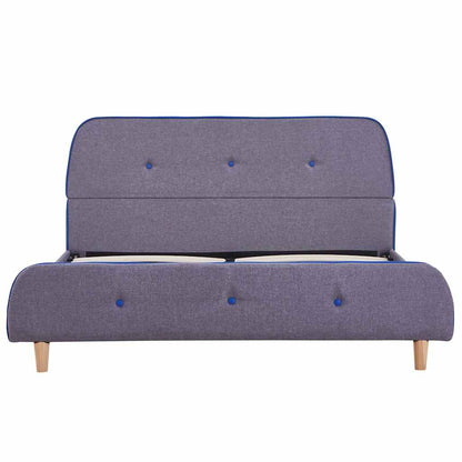 Bed Frame without Mattress Light Grey Fabric 135x190 cm Double