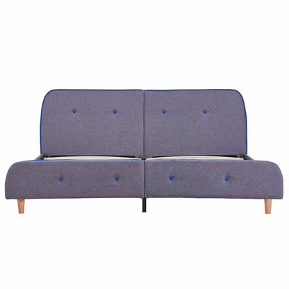 Bed Frame without Mattress Light Grey Fabric 150x200 cm King Size