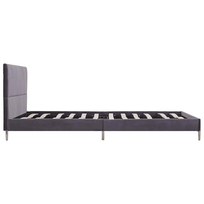 Bed Frame without Mattress Grey Fabric 135x190 cm Double