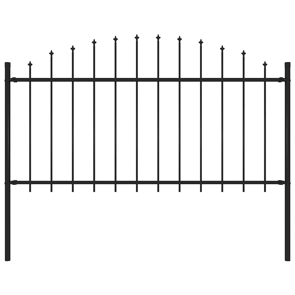 Garden Fence Woerden with Spear Top Steel 170x150 cm Black
