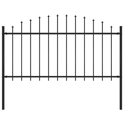 Garden Fence Woerden with Spear Top Steel 170x150 cm Black