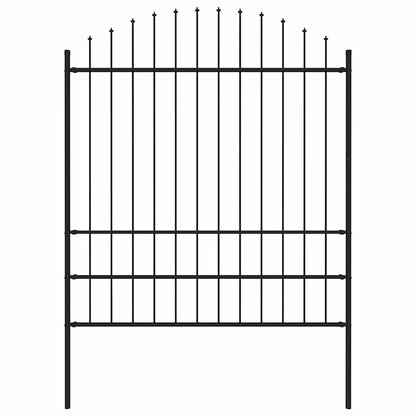 Garden Fence Woerden with Spear Top Steel 170x200 cm Black