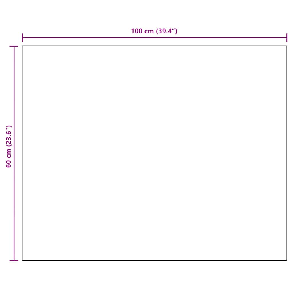 Frameless Mirror 100x60 cm Glass