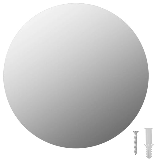 Frameless Mirror Round 30 cm Glass
