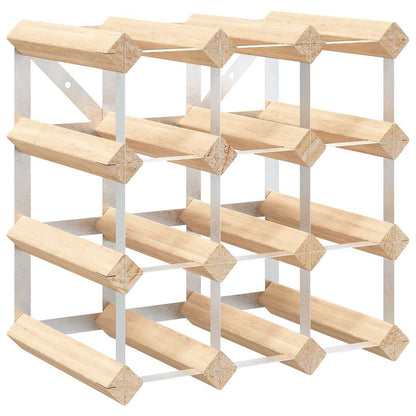 Wine Rack for 12 Bottles Solid Pinewood