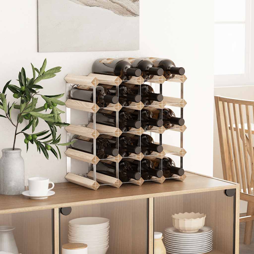 Wine Rack for 20 Bottles Solid Pinewood