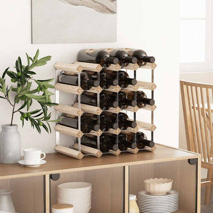 Wine Rack for 20 Bottles Solid Pinewood