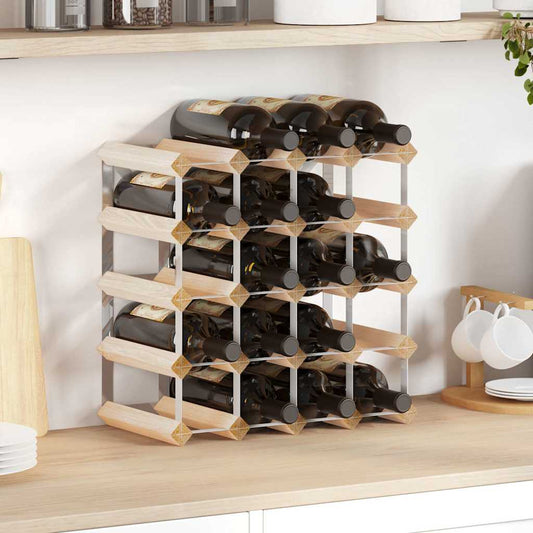Wine Rack for 20 Bottles Solid Pinewood