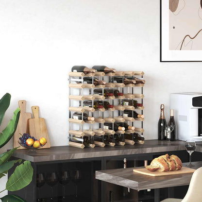 Wine Rack for 42 Bottles Solid Pinewood