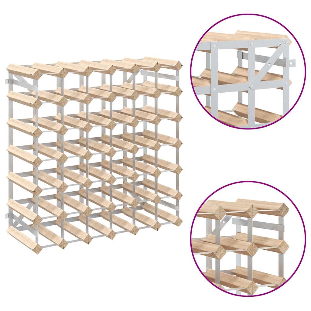 Wine Rack for 42 Bottles Solid Pinewood