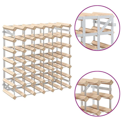 Wine Rack for 42 Bottles Solid Pinewood