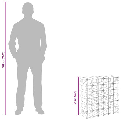 Wine Rack for 42 Bottles Solid Pinewood