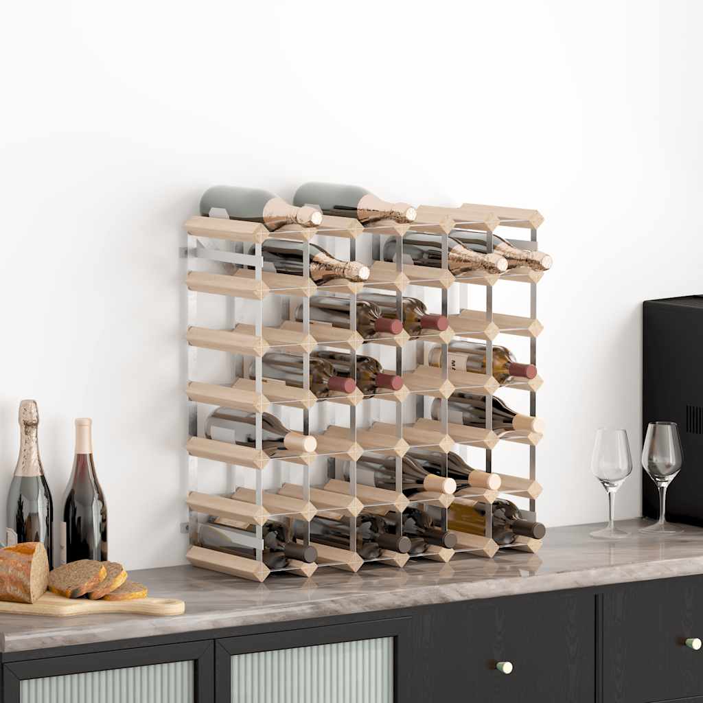 Wine Rack for 42 Bottles Solid Pinewood