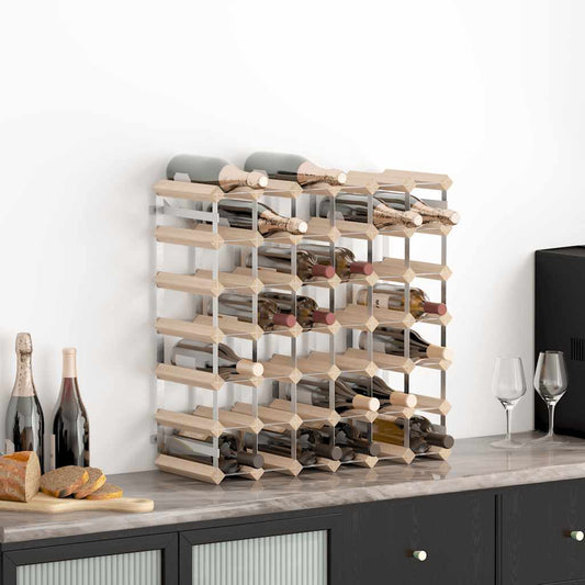Wine Rack for 42 Bottles Solid Pinewood