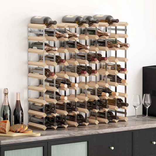 Wine Rack for 72 Bottles Solid Pinewood