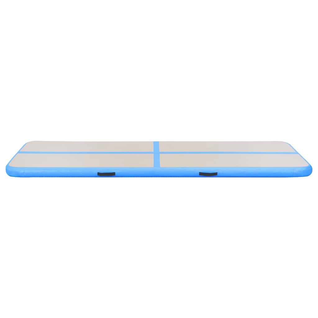 Inflatable Gymnastics Mat with Pump 300x100x10 cm PVC Blue