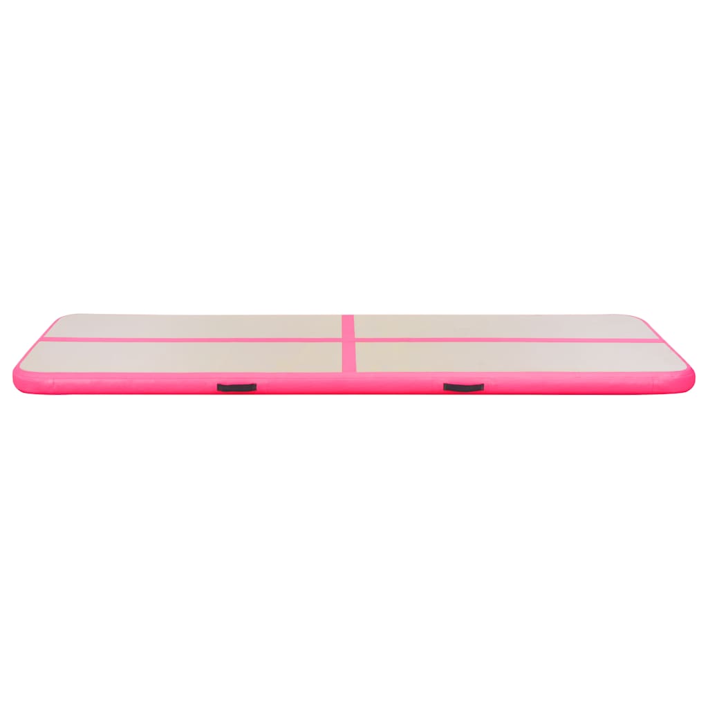 Inflatable Gymnastics Mat with Pump 400x100x10 cm PVC Pink