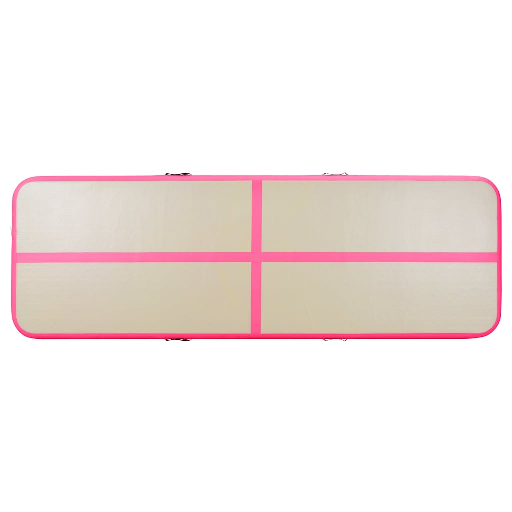 Inflatable Gymnastics Mat with Pump 400x100x10 cm PVC Pink