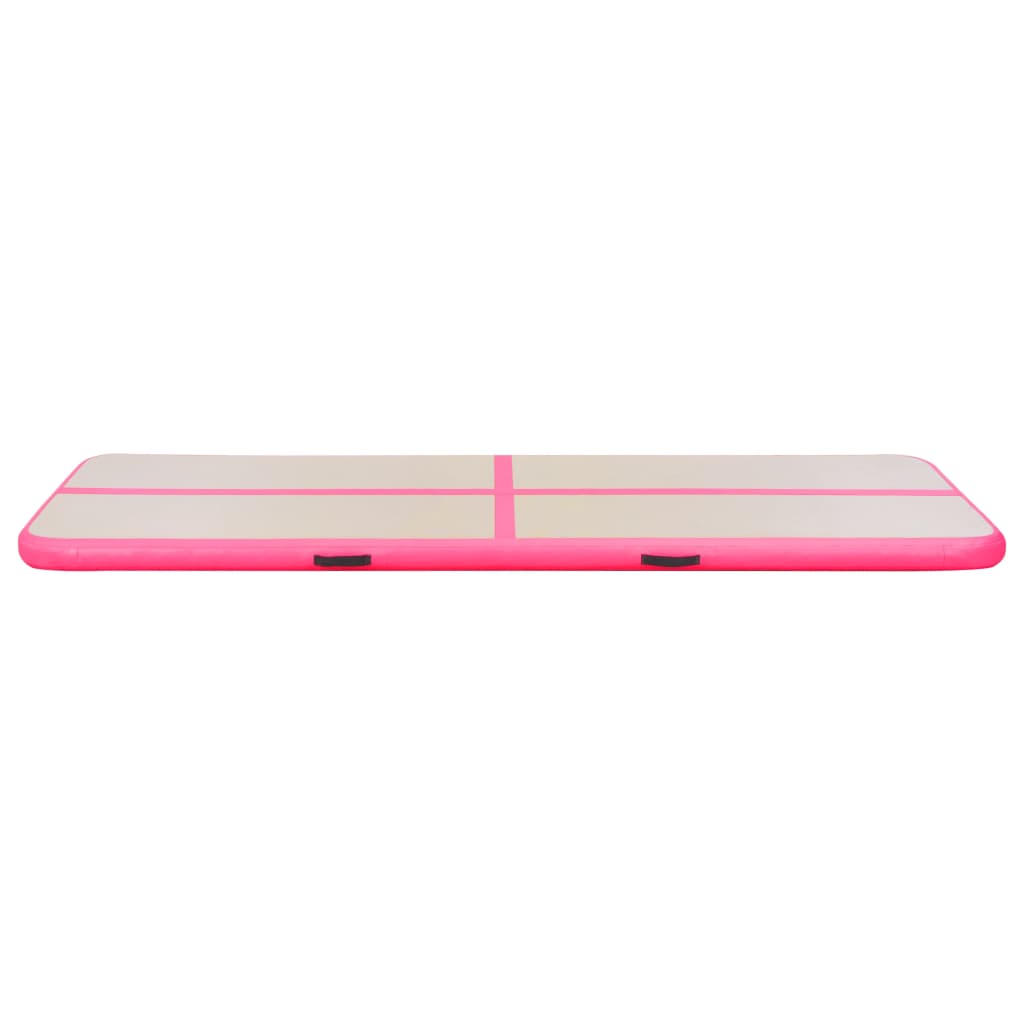 Inflatable Gymnastics Mat with Pump 500x100x10 cm PVC Pink