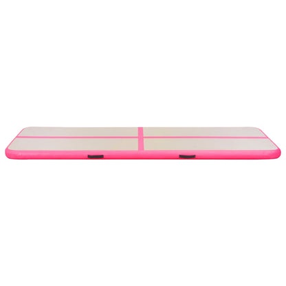 Inflatable Gymnastics Mat with Pump 500x100x10 cm PVC Pink