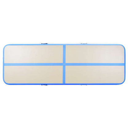Inflatable Gymnastics Mat with Pump 500x100x10 cm PVC Blue