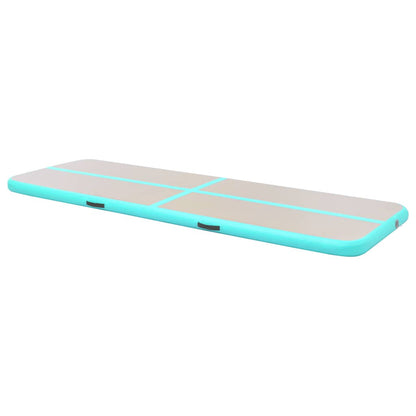Inflatable Gymnastics Mat with Pump 500x100x10 cm PVC Green