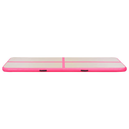 Inflatable Gymnastics Mat with Pump 600x100x10 cm PVC Pink