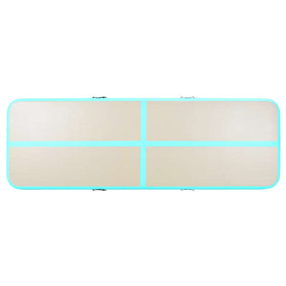 Inflatable Gymnastics Mat with Pump 600x100x10 cm PVC Green