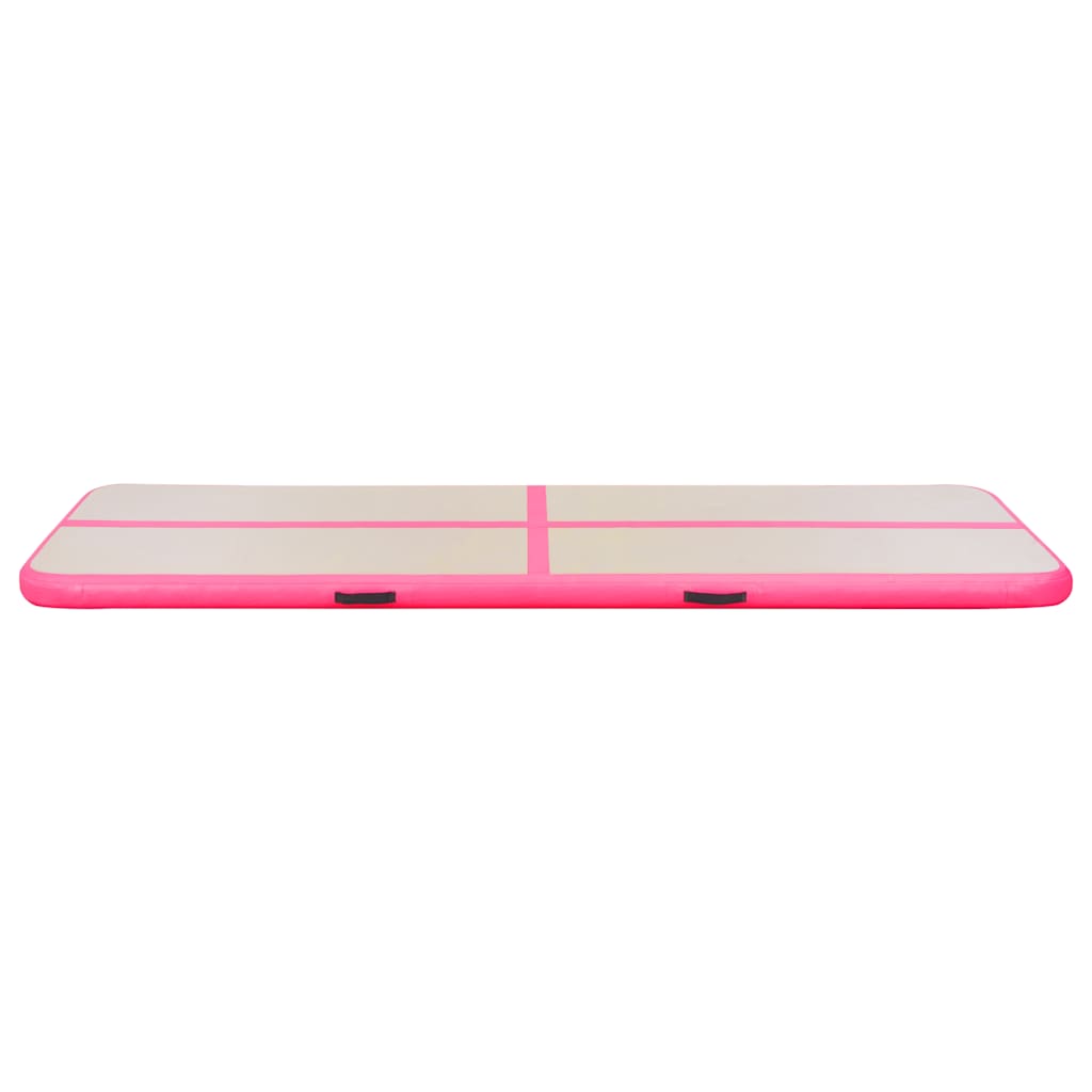 Inflatable Gymnastics Mat with Pump 700x100x10 cm PVC Pink
