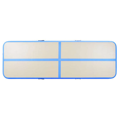 Inflatable Gymnastics Mat with Pump 700x100x10 cm PVC Blue