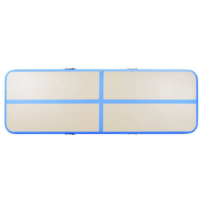 Inflatable Gymnastics Mat with Pump 800x100x10 cm PVC Blue