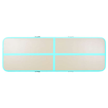 Inflatable Gymnastics Mat with Pump 800x100x10 cm PVC Green