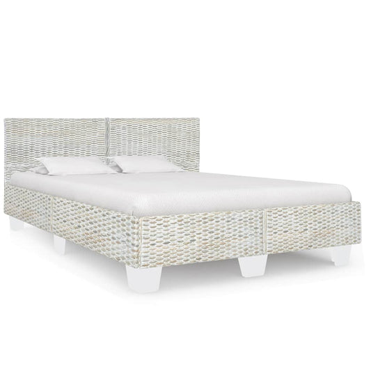 Bed Frame | Grey | Mahogany wood | Double | Bed Frame | Rectangular