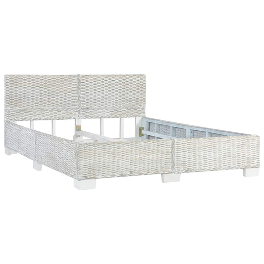 Bed Frame | Grey | Mahogany wood | Double | Bed Frame | Rectangular