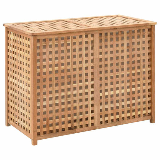 247604 vidaXL Laundry Bin 87,5x46x67 cm Solid Walnut Wood