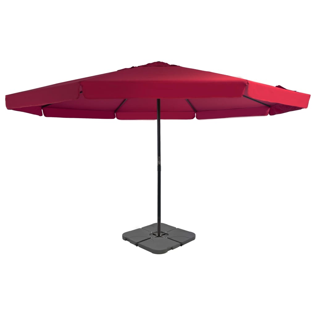 Garden Parasol | Red | Aluminium, Steel, Plastic | Large