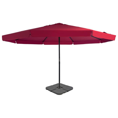 Garden Parasol | Red | Aluminium, Steel, Plastic | Large