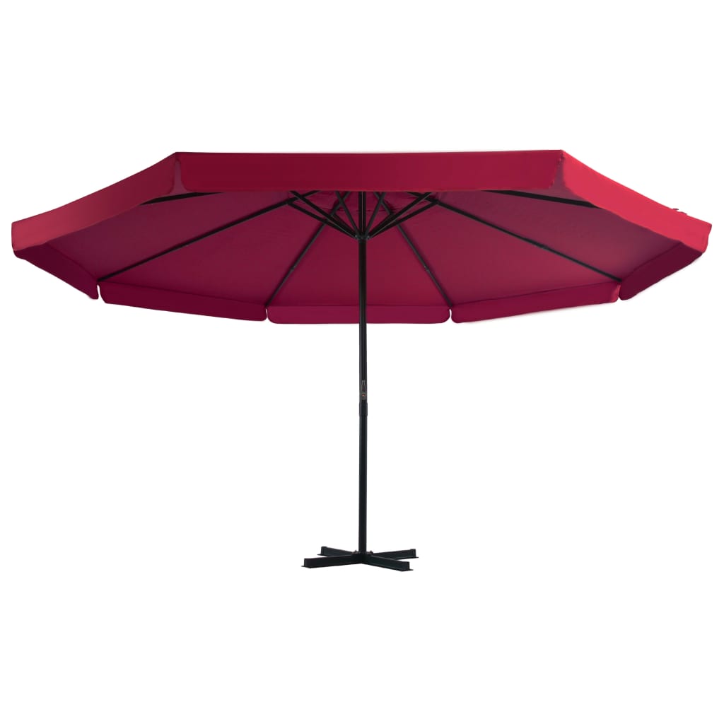 Garden Parasol | Red | Aluminium, Steel, Plastic | Large