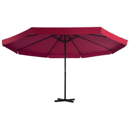 Garden Parasol | Red | Aluminium, Steel, Plastic | Large