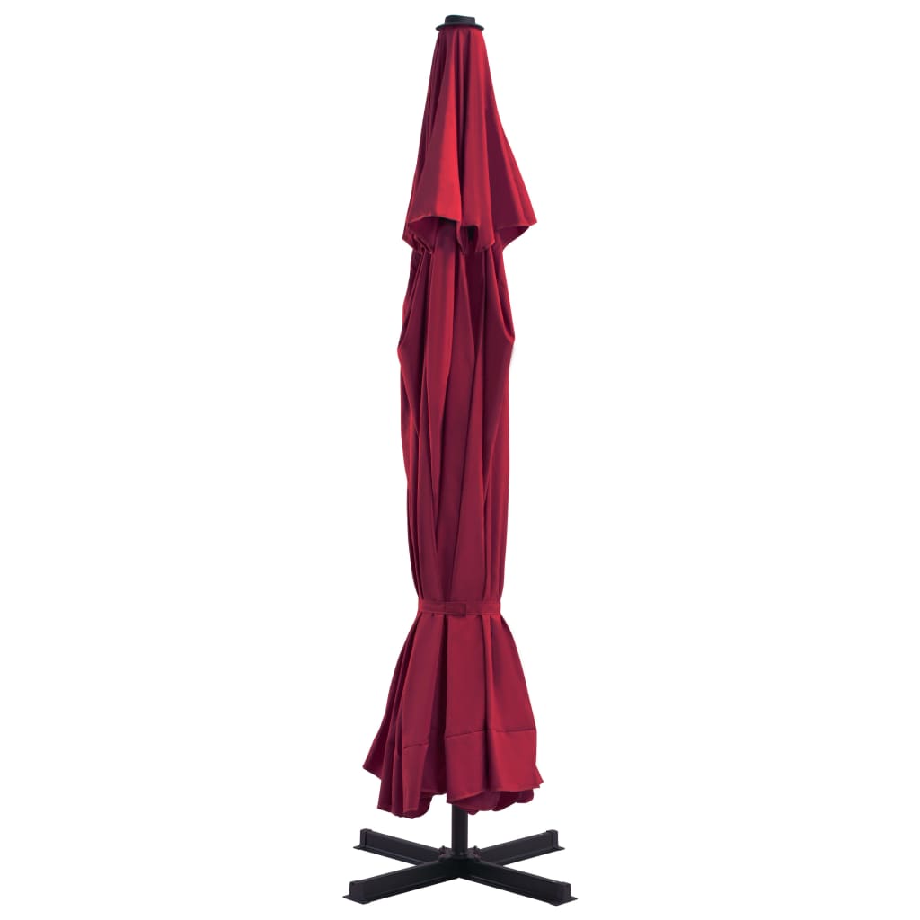 Garden Parasol | Red | Aluminium, Steel, Plastic | Large