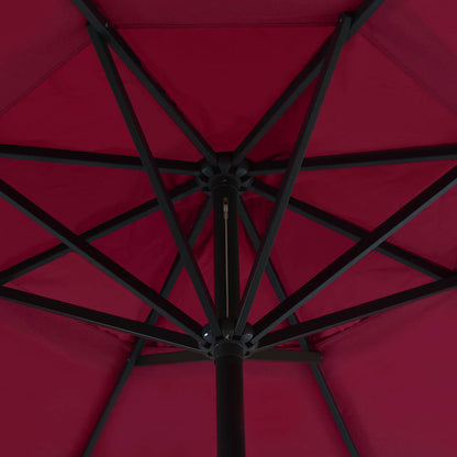 Garden Parasol with Portable Base Red