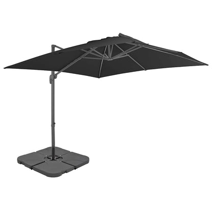 Garden Parasol with Portable Base Anthracite