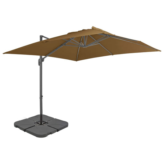 Garden Parasol | Taupe | Aluminium, Steel, Plastic | 3 x 3 m