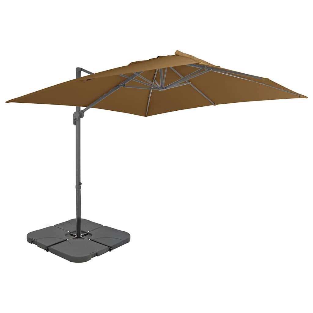 Garden Parasol | Taupe | Aluminium, Steel, Plastic | 3 x 3 m