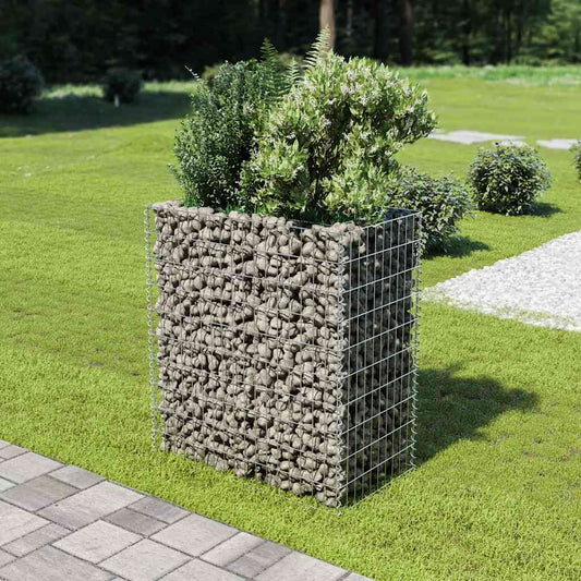 Gabion Raised Bed | Silver | Galvanised Steel | 90x50x100 cm